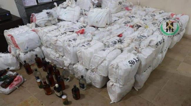 
                     ضبط كميات كبيرة من الخمور في العاصمة عدن
