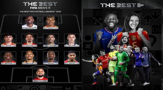 قائمة الفائزين بجوائز The Best من FIFA (أسماء) ...
