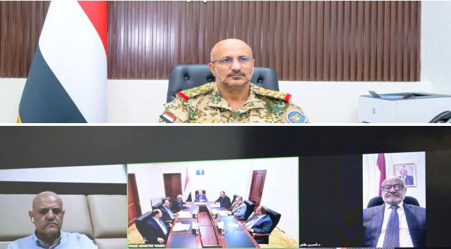 طارق صالح يعقد اجتماع مع رئيس الوزراء وعدد من الوزراء ومحافظي تعز والحديدة