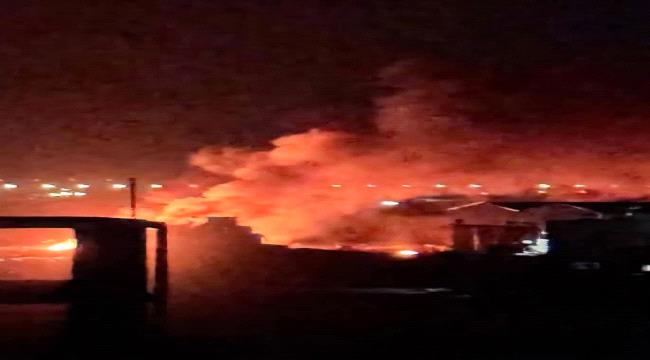 انفجار مخزن أسلحة في معسكر عبدالرحمن اللحجي سابقاً بمديرية الممدارة نت ...