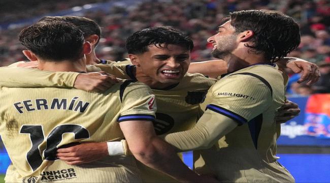 برشلونة يكسر صمود أوساسونا ويلامس لقب الليجا ...