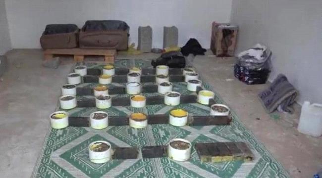 العمالقة تضبط مصنعاً للعبوات الناسفة في بيحان (شاهد فيديو)